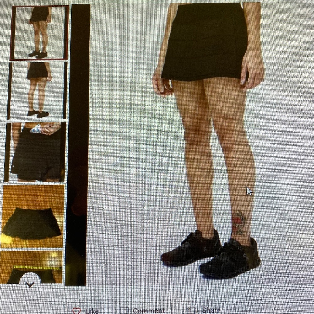 Lululemon Pace Rival Mid-Rise Skirt / Skort Size 10